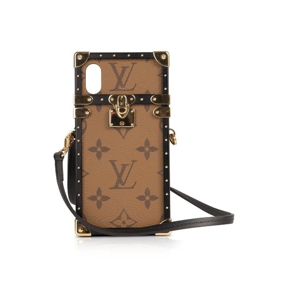 LOUIS VUITTON 2018 Monogram Reverse Eye Trunk w/ Strap iPhone X - Picture 1 of 7